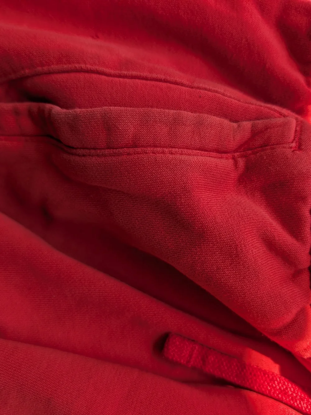 Nike Men's Size Medium Red Fleece Sweat Shorts Drawstring Athletic Big Swoosh